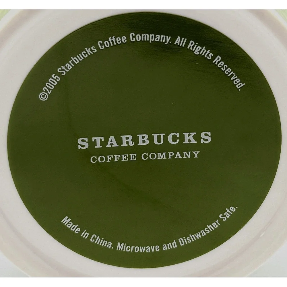 Starbucks Coffee Canister 2005 Ceramic Jar Tribal Vintage Lid